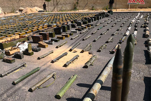 Hallan enormes cantidades de armas en escondites terroristas en el sur de Siria